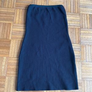 Babaton Aritzia contour ribbed knit strapless dress